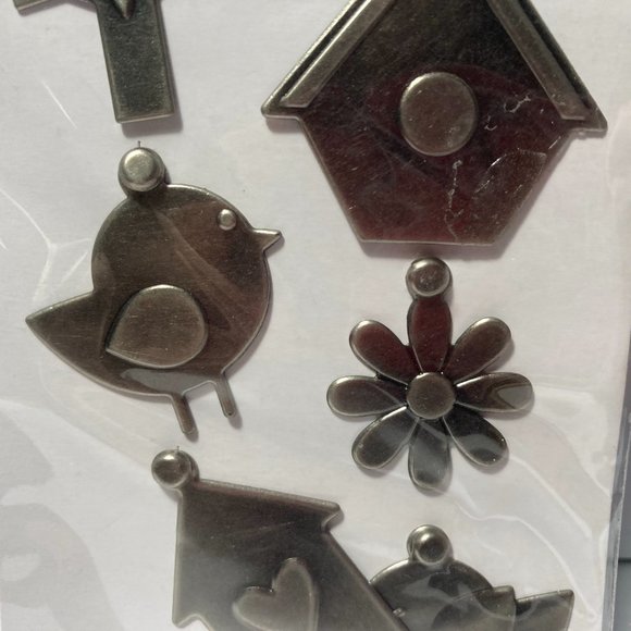 Metal Charms Paper Crafts Card Making Scrapbook Bird House Tree Flower Bird Tree - Picture 4 of 12